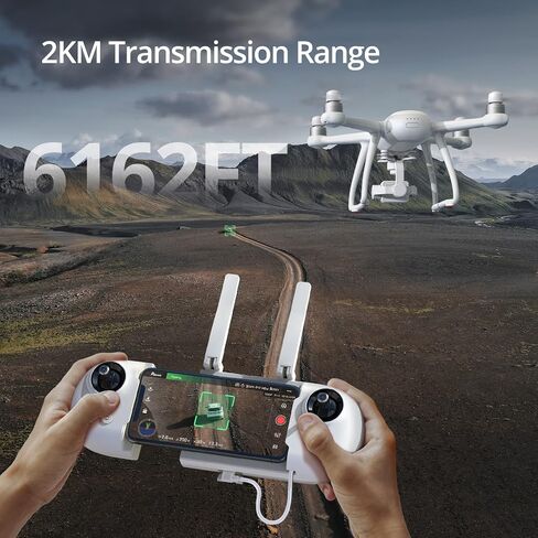 طائرات بدون طيار Potensic Dreamer Pro 4K GPS مع كاميرا ذات محورين ثلاثية المحاور للبالغين، محرك بدون فرشاة FPV بدون طيار نطاق نقل 2KM، طيران 28 دقيقة، إرجاع تلقائي، طائرة رباعية المروحية مع حقيبة حمل معدنية وبطاقة SD 32 جيجا in Kuwait