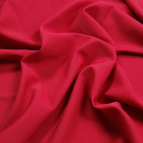 Texco Inc، ملابس عمل مطاطية من البوليستر ذات اللون الصلب بأربعة اتجاهات، ملابس رسمية، ومشروعات DIY/قماش ملابس، أحمر 2 ياردة in Kuwait