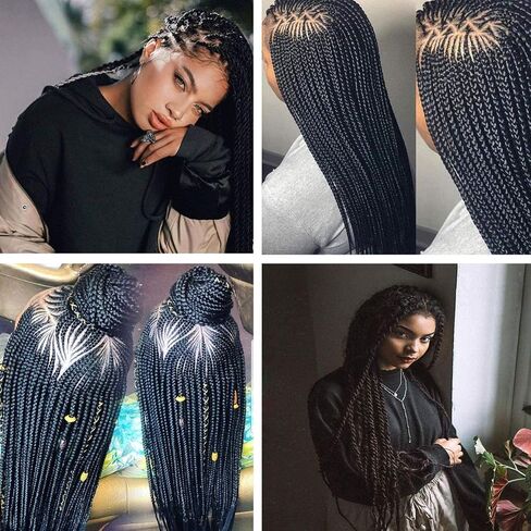 4 Packs Brazilian Wool Hair Yarn, Wool Yarn for Hair Jumbo Braiding& Senegalese Twisting Wool Hair Attachment Knitting Hair Braids(Natural Black) in Saudi Arabia