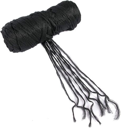4 Packs Brazilian Wool Hair Yarn, Wool Yarn for Hair Jumbo Braiding& Senegalese Twisting Wool Hair Attachment Knitting Hair Braids(Natural Black) in Saudi Arabia