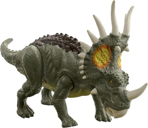 Jurassic World Fierce Force Styracosaurus Camp Cretaceous Authentic Dinosaur Strike Motion Action Figure, Movable Joints, Gift 3 Years & Older in Saudi Arabia