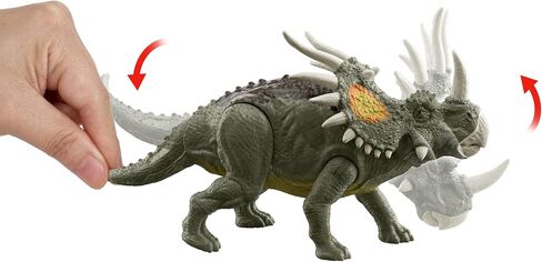Jurassic World Fierce Force Styracosaurus Camp Cretaceous Authentic Dinosaur Strike Motion Action Figure, Movable Joints, Gift 3 Years & Older in Saudi Arabia