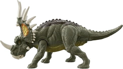 Jurassic World Fierce Force Styracosaurus Camp Cretaceous Authentic Dinosaur Strike Motion Action Figure, Movable Joints, Gift 3 Years & Older in Saudi Arabia
