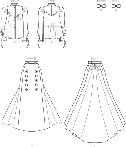 McCall's Sewing Pattern M8231 - 1890s Blouse and Skirt, Size: A5 (6-8-10-12-14) (M8231A5) in Saudi Arabia