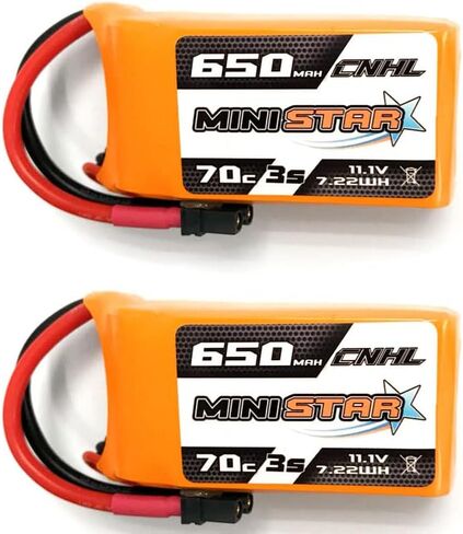 بطارية ليبو CNHL 650 مللي أمبير في الساعة 3s 11.1 فولت ليبو 70C مع بطاريات RC بمقبس XT30U لطائرة بدون طيار صغيرة رباعية FPV كوادكوبتر بدون طيار بدون طيار RC JJPRO DJI، طائرة بدون طيار FPV، أجزاء هواية متعددة المحركات (عبوتان) in Saudi Arabia