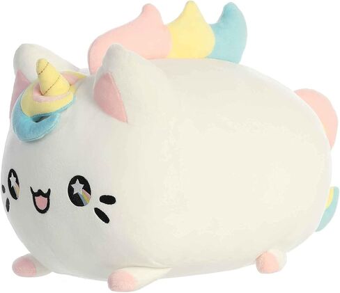 Aurora® Enchanting Tasty Peach® Winter Wreath Meowchi Stuffed Animal - Bright & Colorful Design - Showpiece Plush - Green 7 Inches in Kuwait