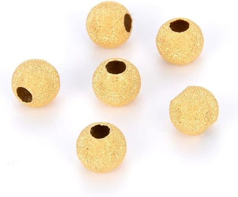 20pcs Adabele Authentic 925 Sterling Silver 4mm (0.16 Inch) Small Stardust Round Spacer Loose Beads (Hole 2mm) for Jewelry Making SS144 in Kuwait