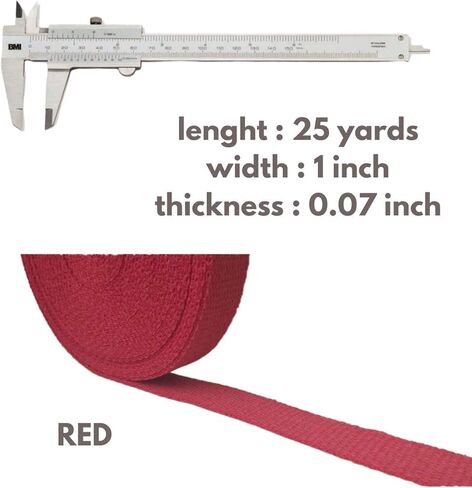 حزام من القطن الثقيل مقاس 1 بوصة - أشرطة للفنون والحرف اليدوية - (أسود، 10 ياردة)، سلع مفيدة من MATADOR in Kuwait