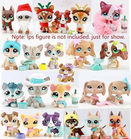 مجموعة اكسسوارات ال بي اس (عشوائية 12 قطعة) قبعة لاب توب ونظارات واجنحة ملابس وتنورة وياقة على شكل فيونكة مناسبة للطعام والشراب والقطط والكولي والكلب الاسباني والجرو والكلب الهاسكي والكلب والغزلان in Kuwait