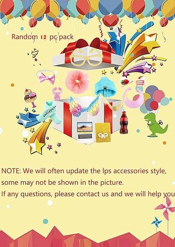 مجموعة اكسسوارات ال بي اس (عشوائية 12 قطعة) قبعة لاب توب ونظارات واجنحة ملابس وتنورة وياقة على شكل فيونكة مناسبة للطعام والشراب والقطط والكولي والكلب الاسباني والجرو والكلب الهاسكي والكلب والغزلان in Kuwait