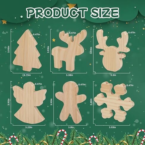 12 جهاز كمبيوتر شخصى عيد الميلاد القواطع الخشبية غير المكتملة شجرة الزنجبيل ندفة الثلج عيد الميلاد المشاريع الحرفية الخشب فارغة للحزب المنزل الجرف رف رف صينية ديكور الجدول المركزية in Kuwait