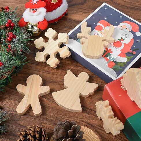 12 جهاز كمبيوتر شخصى عيد الميلاد القواطع الخشبية غير المكتملة شجرة الزنجبيل ندفة الثلج عيد الميلاد المشاريع الحرفية الخشب فارغة للحزب المنزل الجرف رف رف صينية ديكور الجدول المركزية in Kuwait