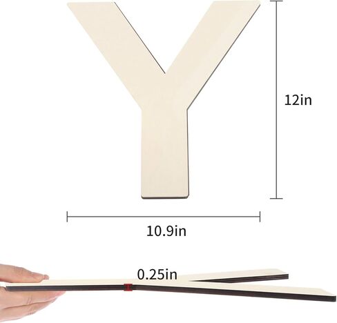 حروف خشبية Fuyit C، بطول 30.48 سم وسمك 1/4 بوصة حرف خشبي غير مكتمل فارغ للحرف اليدوية والرسم وفنون الحائط وديكور المنزل والحفلات in Kuwait