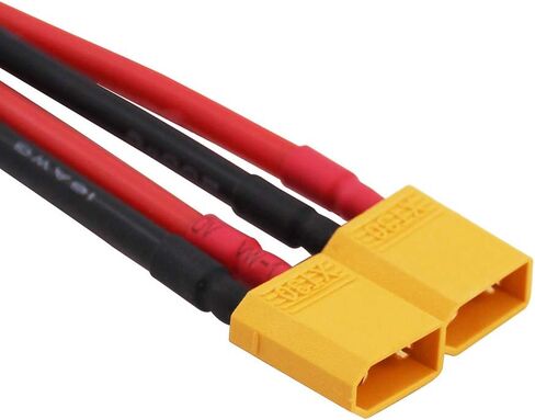 BDHI 2pcs XT30 Parallel Battery Connector 2-Male to 1-Female Adapter Cable for RC Multicopter Quadcopter(B139-2) in Saudi Arabia