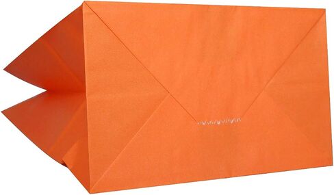 Party Favor Bag - 50 Piece Orange Kraft Paper Treat Bags Ideal For, Lunch, Gift Bags Birthday Parties, Halloween - 5 x 3 x 9 Inch in Kuwait