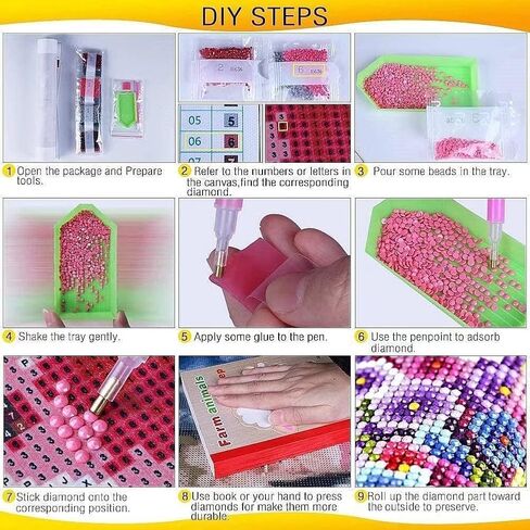 مجموعة لوحات ماسية خماسية الابعاد على شكل ديناصور بالارقام للبالغين - مجموعات فنية ماسية حفر كاملة مع احجار كريمة فنية مستديرة للبالغين والاطفال والمبتدئين، لديكور حائط المنزل مقاس 12×16 انش in Kuwait