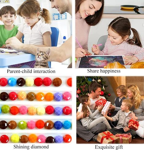 مجموعة لوحات ماسية خماسية الابعاد على شكل ديناصور بالارقام للبالغين - مجموعات فنية ماسية حفر كاملة مع احجار كريمة فنية مستديرة للبالغين والاطفال والمبتدئين، لديكور حائط المنزل مقاس 12×16 انش in Kuwait