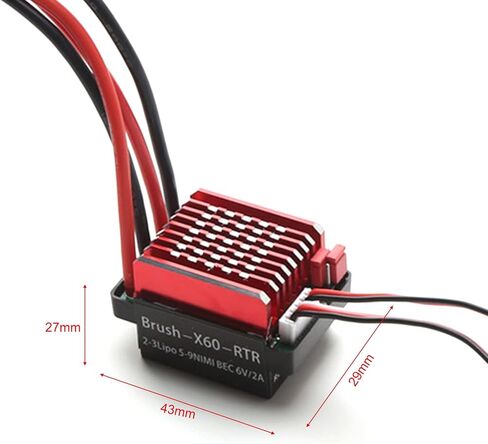 وحدة التحكم الإلكترونية في السرعة GoolRC 60A المصقولة ESC T Plug 6V 2A BEC بديلة لسيارة 1/10 Traxxas TRX4 TRX6 D90 HSP Redcat 4WD RC in Saudi Arabia
