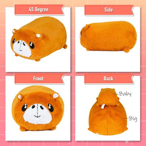 Altreeak 18" Capybara Plush Pillow | Capybara Stuffed Animal | Kawaii | Super Soft Cute Sleeping and Hugging Plush | Plush for Girls Teen in Saudi Arabia