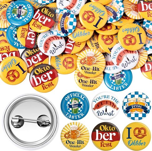 Jexine 300 قطعة من دبابيس أزرار Oktoberfest السائبة 1 بوصة شارات Oktoberfest البافارية Oktoberfest الأزرار العقلية ديكورات لمهرجان Oktoberfest البافاري الألماني لمستلزمات حفلات البيرة in Saudi Arabia