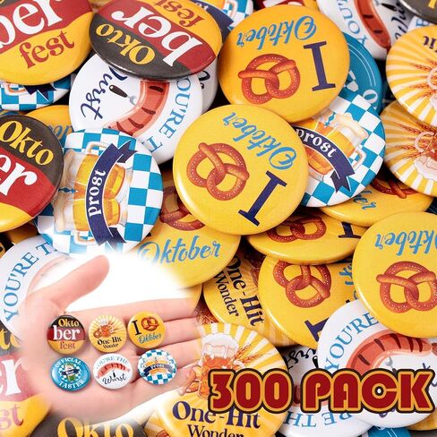 Jexine 300 قطعة من دبابيس أزرار Oktoberfest السائبة 1 بوصة شارات Oktoberfest البافارية Oktoberfest الأزرار العقلية ديكورات لمهرجان Oktoberfest البافاري الألماني لمستلزمات حفلات البيرة in Saudi Arabia