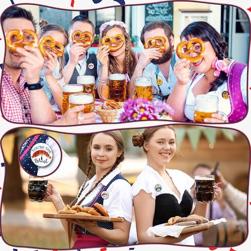 Jexine 300 قطعة من دبابيس أزرار Oktoberfest السائبة 1 بوصة شارات Oktoberfest البافارية Oktoberfest الأزرار العقلية ديكورات لمهرجان Oktoberfest البافاري الألماني لمستلزمات حفلات البيرة in Saudi Arabia