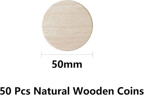 1 Inch Round Wood Coins 200 Pcs, Natural Wood Slices Wood Cutout Circles Chips, Wood Round Tokens, D&D Tokens, Reward Coins, for Crafts Projects, Ornaments in Kuwait
