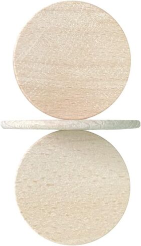 1 Inch Round Wood Coins 200 Pcs, Natural Wood Slices Wood Cutout Circles Chips, Wood Round Tokens, D&D Tokens, Reward Coins, for Crafts Projects, Ornaments in Kuwait