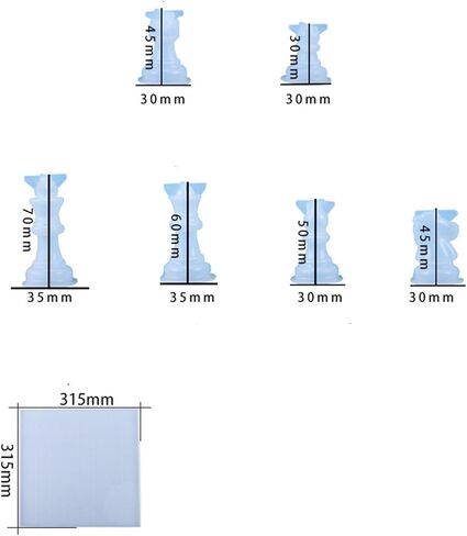 بيمنه قالب سيليكون ثلاثي الابعاد لراتنج الشطرنج، قالب صب الراتنج بالحجم الكامل، قوالب ايبوكسي للشطرنج للاطفال والكبار والعائلة للحرف الفنية التي تصنعها بنفسك in Kuwait