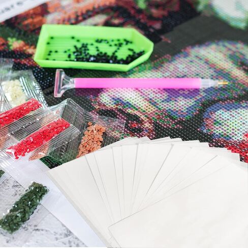 RMISODO 440 Sheets Diamond Painting Release Paper, Double Sided Release Paper Bulk, Non-Stick Diamond Painting Cover Replacement for Diamond Embroidery Accessories, 5.9 x 3.9 Inch & 5.9 x 5.9 Inch in Kuwait