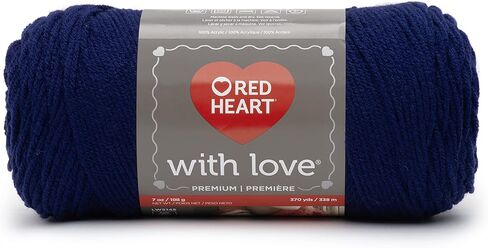 Red Heart with Love Navy Yarn - 3 Pack of 198g/7oz - Acrylic - 4 Medium (Worsted) - 370 Yards - Knitting/Crochet in Saudi Arabia