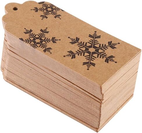 DECORA حزمة من 120 بطاقة هدايا عيد الميلاد البني ملصقات عيد الميلاد البني و 195 قدم توأم- 10 تصاميم مختلفة in Kuwait