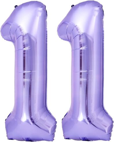 40 Inch Giant Purple Number 11 Balloon, Helium Mylar Foil Number Balloons for Birthday Party, 11th Birthday Decorations for kids and adults, 11 Year Anniversary Party Decorations Supplies in Saudi Arabia