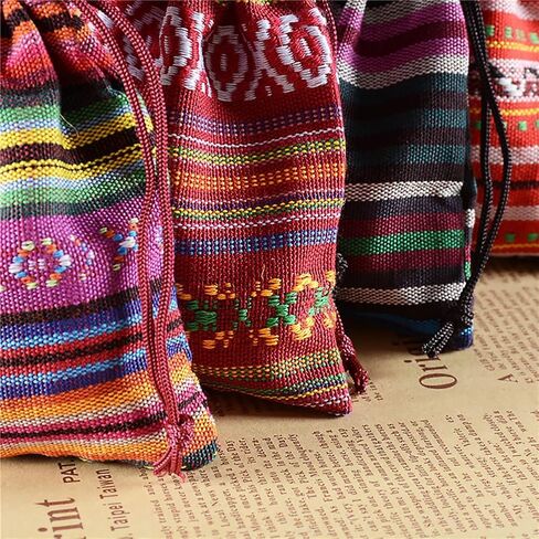 jianxun 25 Pack Mini Drawstring Gift Bag 3.9x5.5inch , Cotton Linen Jute Cloth Sack Muslin Bags Taco Llama Cactus,Mexican Themed Fiesta Party Decorations Wedding Party multi in Saudi Arabia