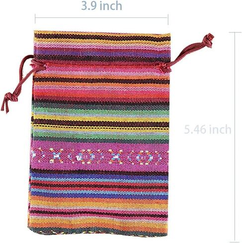 jianxun 25 Pack Mini Drawstring Gift Bag 3.9x5.5inch , Cotton Linen Jute Cloth Sack Muslin Bags Taco Llama Cactus,Mexican Themed Fiesta Party Decorations Wedding Party multi in Saudi Arabia