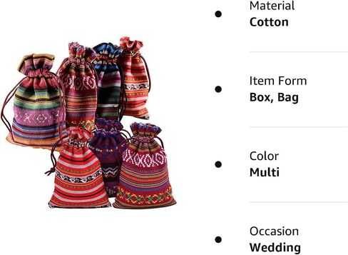 jianxun 25 Pack Mini Drawstring Gift Bag 3.9x5.5inch , Cotton Linen Jute Cloth Sack Muslin Bags Taco Llama Cactus,Mexican Themed Fiesta Party Decorations Wedding Party multi in Saudi Arabia