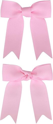 Meseey 50 جهاز كمبيوتر شخصى 3 بوصة وردي فاتح grosgrain الشريط تويست التعادل الانحناء Pretied الانحناء الحرفية لأكياس علاج هدية التفاف سلة الزفاف الطفل دش عيد ميلاد عيد الحب حفلة عيد الميلاد in Kuwait
