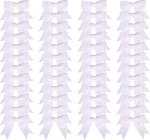 Meseey 50 جهاز كمبيوتر شخصى 3 بوصة وردي فاتح grosgrain الشريط تويست التعادل الانحناء Pretied الانحناء الحرفية لأكياس علاج هدية التفاف سلة الزفاف الطفل دش عيد ميلاد عيد الحب حفلة عيد الميلاد in Kuwait