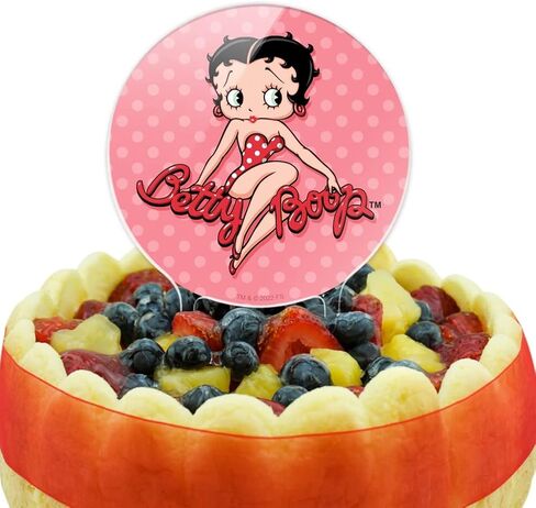 Acrylic Betty Boop Pink Polka Dots Cake Topper Party Decoration for Wedding Anniversary Birthday Graduation in Saudi Arabia