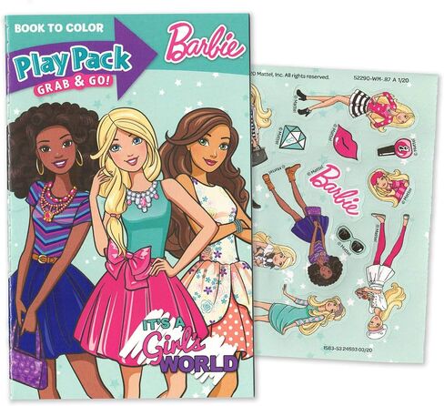 Mattel Barbie Toothbrush 2-Pack Bundle ~ Barbie Soft Toothbrushes for Girls | Barbie Bathroom with Stickers, Coloring Pages, and More (Barbie Toothbrush Set) in Saudi Arabia
