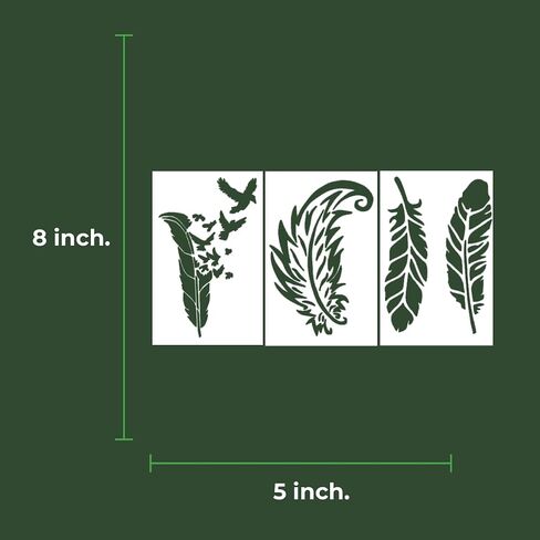 Feather Stencil Drawing Decor Templates Paint Template Art Print Burning Wood Painting Large Reusable Large Wall Kit Stencils Your Next Painting Adventure in Saudi Arabia
