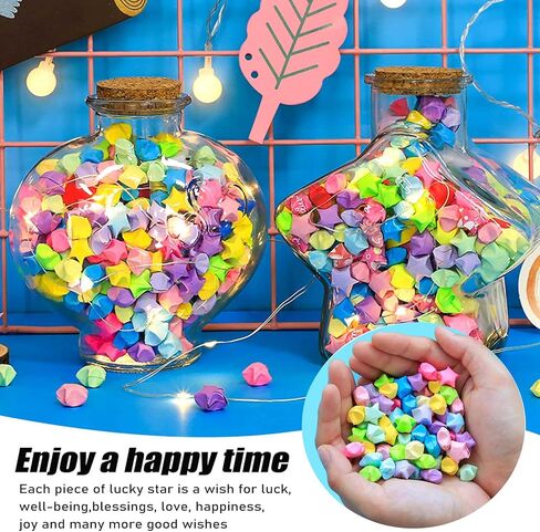 RYKOMO 4050 Sheets Star Origami Paper 27 Assortment Colors Decoration Star Paper Strips Double Sided Lucky Colorful Star Folding Paper for DIY Art Crafts Paper, School Teaching Supplies in Kuwait