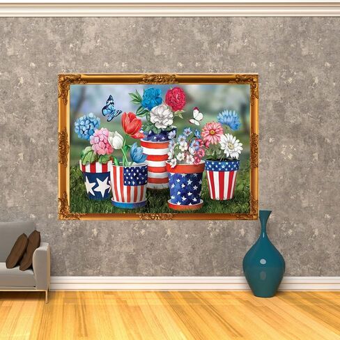 طقم طلاء ألماس 5D للبالغين أو الأطفال، الولايات المتحدة الأمريكية فراشة حفر كامل كريستال حجر الراين لوحات تطريز ماسية عبر غرزة الفنون الحرفية قماش هدية ديكور المنزل، 16 بوصة × 12 بوصة in Kuwait