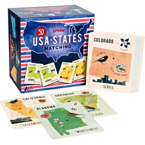SPARK INNOVATIONS USA States Matching Card Games, Educational Kids Games, Learn States and Capitals, Homeschool Supplies, Classroom Must Have, Kids Toys in Saudi Arabia