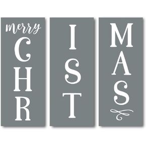 Christmas Themed Stencils - Easy DIY Wall Décor for Making Sign Stencils (3 pack, Chirstmas)