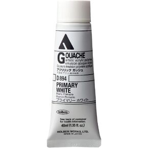 Holbein Acrylic Gouache Artists Acrylic Polymer Emulsion, 40ml Primary White (D894A) in Kuwait