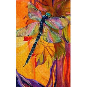 Jigsaw Puzzle 1000 Piece Wooden Puzzle Color Dragonfly Family Decorations, Unique Birthday Present Suitable for Teenagers and Adults 29.5x20in in Saudi Arabia
