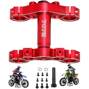 مجموعة المشبك الثلاثي الألومنيوم 7075 من HopsupRC ترقيات جزء للدراجة النارية Losi 1/4 Pro Moto MX الدراجة الترابية RTR FXR LOS06000 LOS06002، فضي in Kuwait