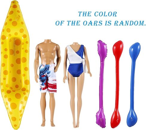 E-TING Beach Bikini Swimsuit Swimtrunk with Toy Boat Ship Kayak Accessories for 11.5-inches Girl Doll and 12-inches Boy Doll in Kuwait