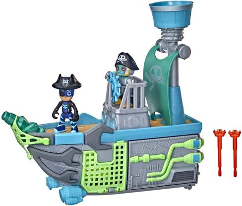 PJ Masks Sky Pirate Battleship Preschool Toy, Vehicle Playset with 2 Action Figures, Projectile Launchers, and More for Ages 3 and Up in Saudi Arabia